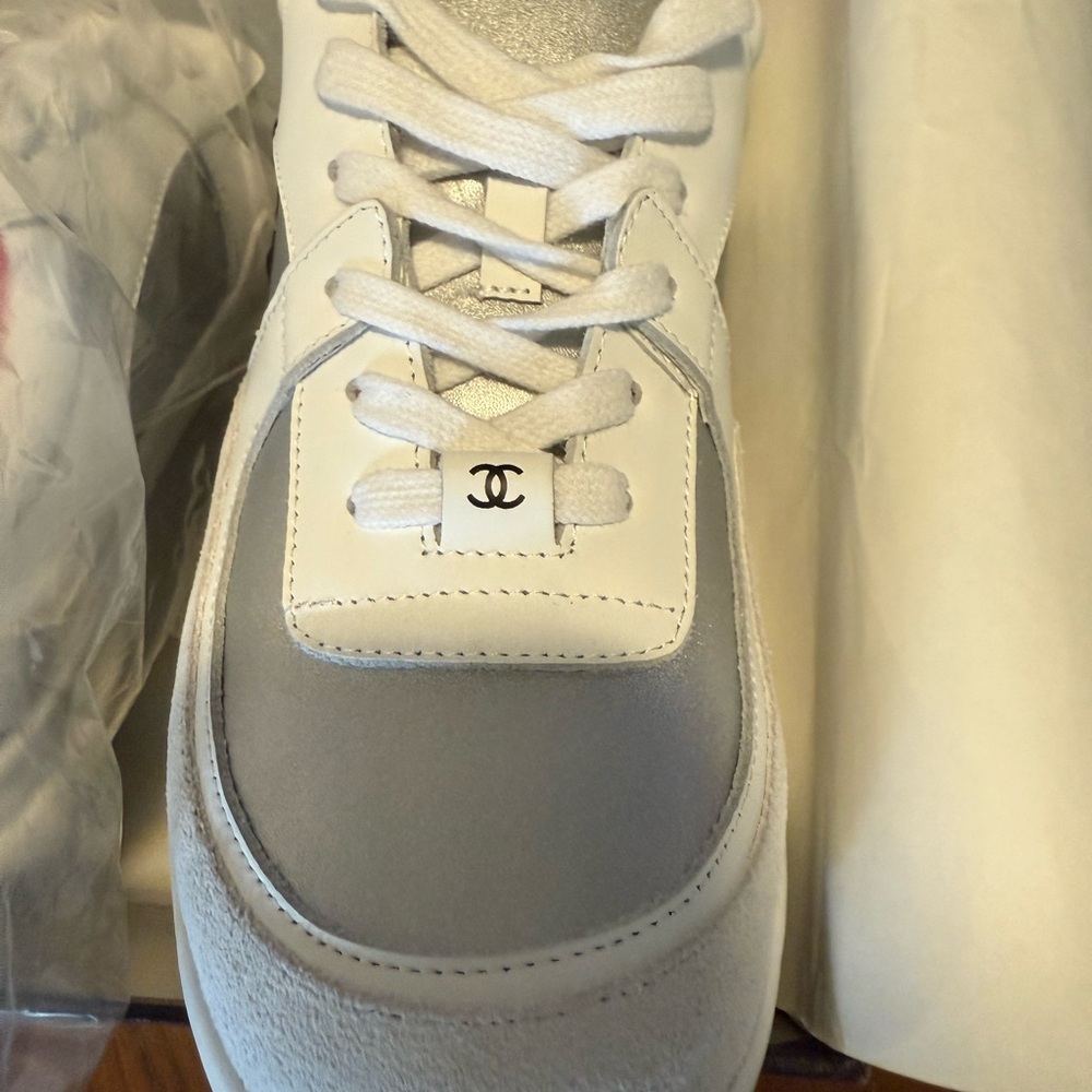 Chanel Black and White Athletic Shoes - Picture 3 of 6